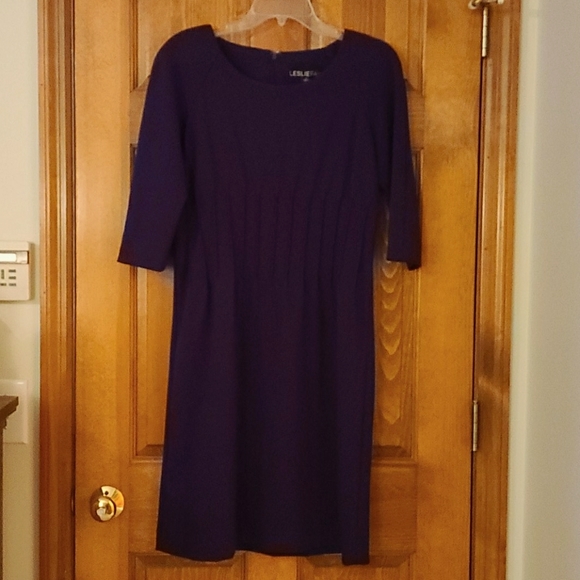 Leslie Fay deep purple dress